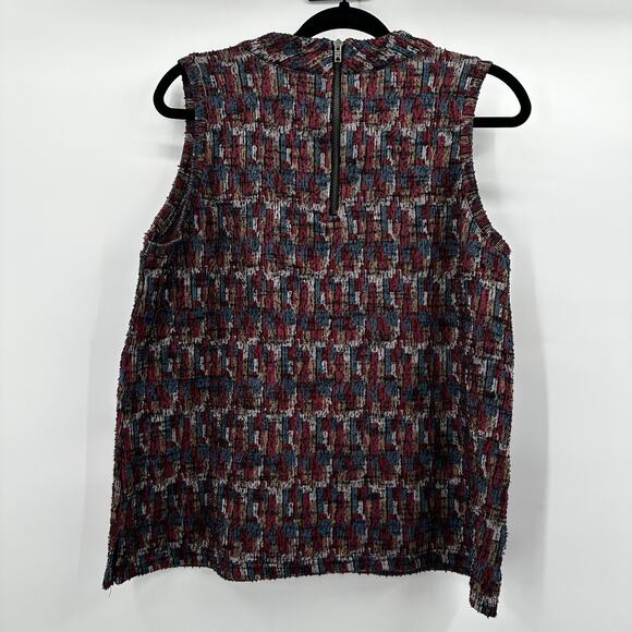 Akemi Kin Top Shirt Womens Large Petra Mock Neck Knit Tank Preppy Capsule - Picture 4 of 11